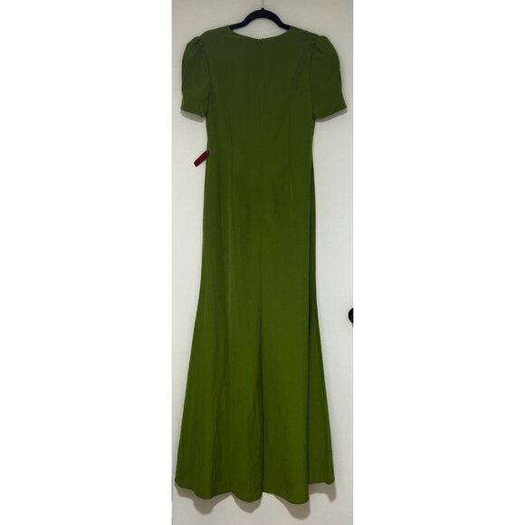 Mac Duggal Ieena Green Cut Out Rhinestone Puff Sleeve Formal Gown Size 8 NWT - Picture 5 of 10